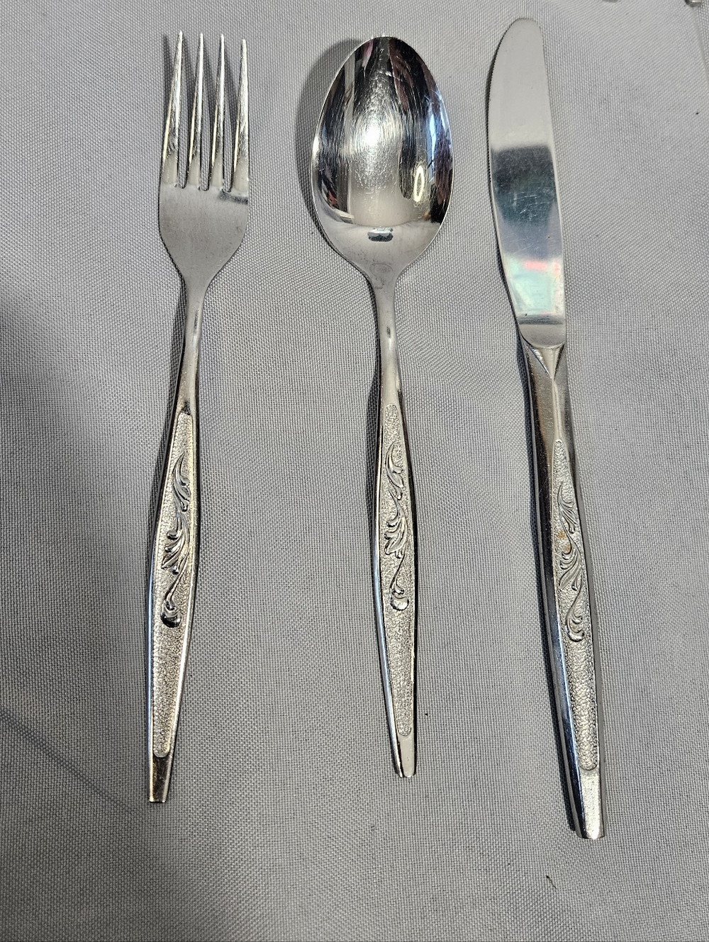 Carlton VTG Stainless Flatware Japan MIXED Pieces Lot Of 19 Midcentury 60s